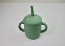 Load image into Gallery viewer, Silicone Straw Cup with Lid and Handles