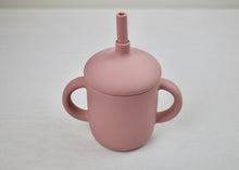 Load image into Gallery viewer, Silicone Straw Cup with Lid and Handles