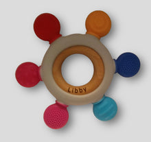 Load image into Gallery viewer, Personalised Colourful Silicone Teething Ring