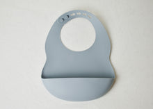 Load image into Gallery viewer, Silicone Plain Food Catcher Bib