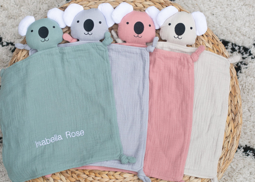 Personalised Organic Cotton Koala Comforter
