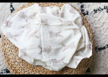 Load image into Gallery viewer, Large Teddy Bear Muslin Swaddle
