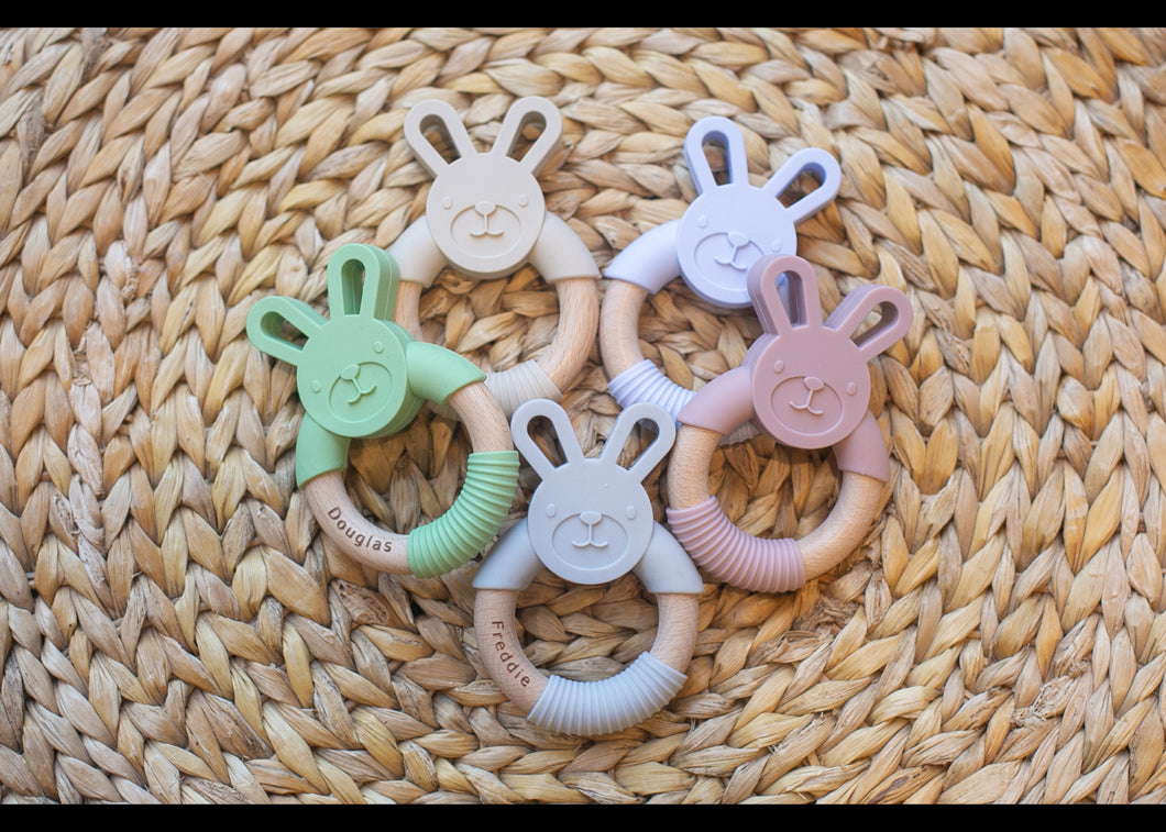 Personalised Silicone Bunny Teether