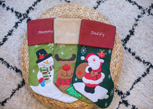 Load image into Gallery viewer, Luxury Red and Green Personalised Christmas Stockings
