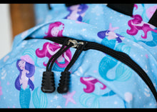 Load image into Gallery viewer, Personalised Mermaid Patterned Children&#39;s Backpack
