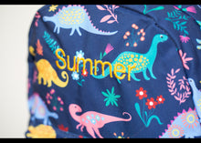 Load image into Gallery viewer, Personalised Dinosaur Patterned Children&#39;s Backpack
