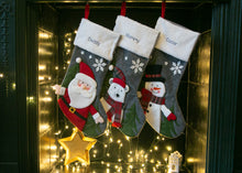 Load image into Gallery viewer, Luxury Grey Personalised Christmas Stockings
