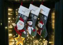 Load image into Gallery viewer, Luxury Grey Personalised Christmas Stockings
