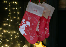 Load image into Gallery viewer, Red and White Personalised Christmas Stocking
