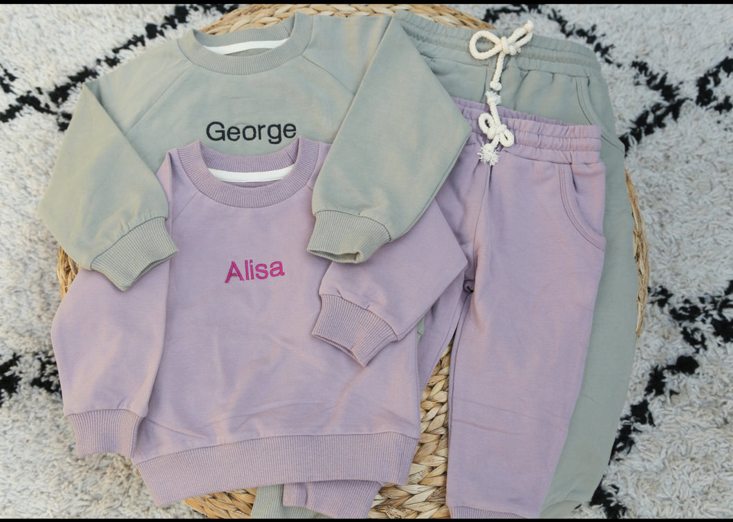 Personalised Kids Cotton Tracksuit