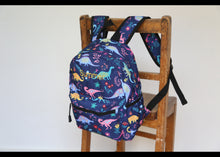 Load image into Gallery viewer, Personalised Dinosaur Patterned Children&#39;s Backpack
