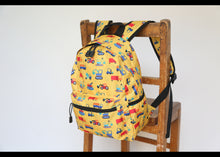 Load image into Gallery viewer, Personalised Vehicle Patterned Children&#39;s Backpack
