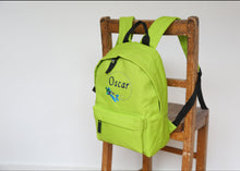 Load image into Gallery viewer, Personalised Aeroplane Embroidered Children&#39;s Backpack
