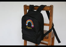 Load image into Gallery viewer, Personalised Rainbow Pencil Embroidered Children&#39;s Backpack
