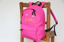 Load image into Gallery viewer, Personalised Butterfly Embroidered Children&#39;s Backpack
