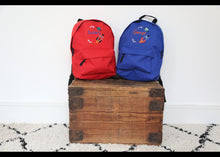 Load image into Gallery viewer, Personalised Space Rocket Embroidered Children&#39;s Backpack
