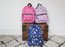 Load image into Gallery viewer, Personalised Unicorn Patterned Children&#39;s Backpack
