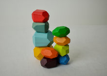 Load image into Gallery viewer, Rainbow Wooden Balancing Stones
