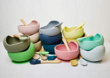 Load image into Gallery viewer, Silicone Suction Curved Bowl &amp; Spoon
