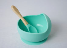 Load image into Gallery viewer, Silicone Suction Curved Bowl &amp; Spoon

