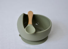 Load image into Gallery viewer, Silicone Suction Curved Bowl &amp; Spoon

