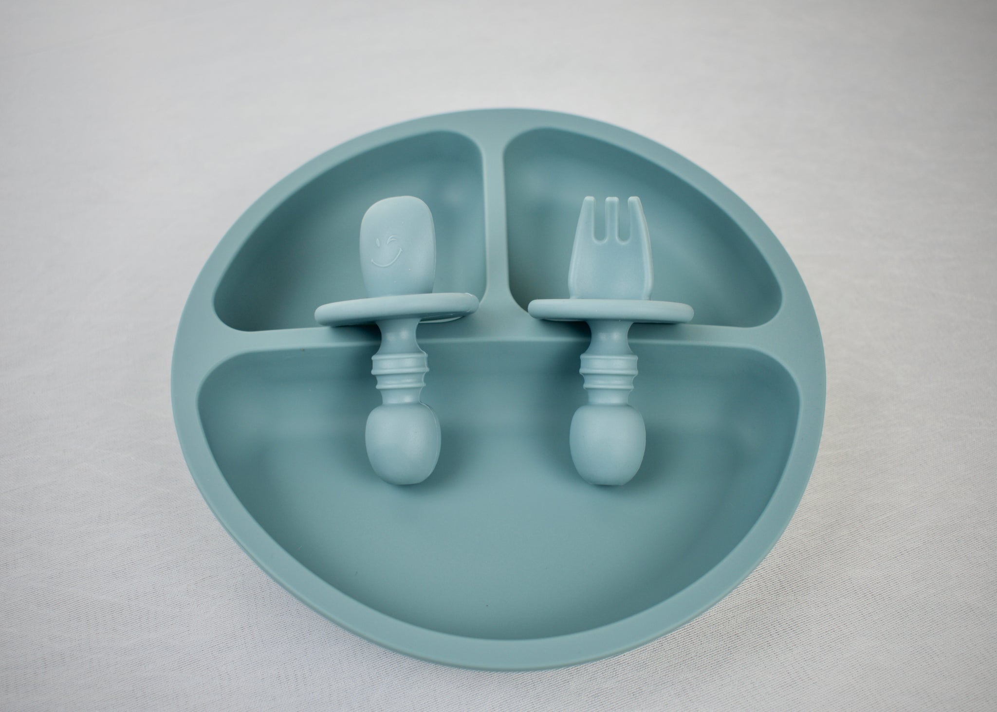 Miniware Silicone Suction Divider Plate & Cutlery Set, Exclusive on Food52