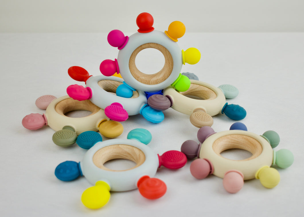 Personalised Colourful Silicone Teething Ring